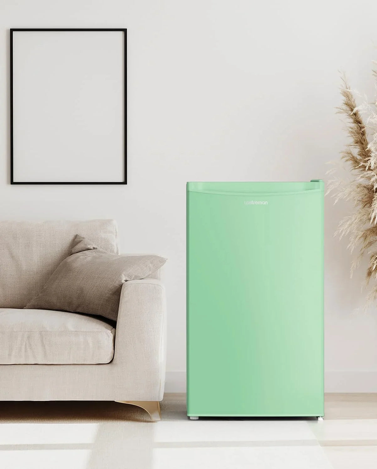 Upstreman 3.2 Cu.Ft Mini Fridge with Freezer, Single Door Mini Fridge, Dorm Fridge, Adjustable Thermostat, Mini Refrigerator for Bedroom, Office, Dorm, Green-BR321 - image 8