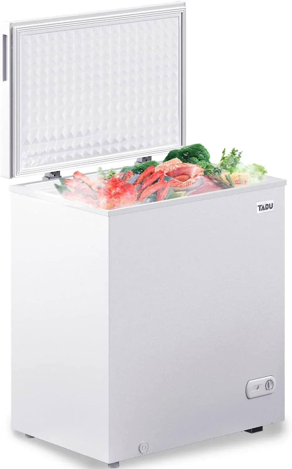 TABU Chest Freezer, 10.0 Cu ft Deep Freezer with Removable Basket, Adjustable Temperature, Compact Freezer with Top Open Door (White) - image 7