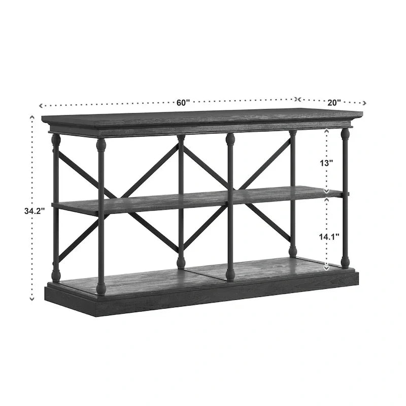 iNSPIRE Q Artisan Barnstone Iron and Wood Entryway Console Table - image 10