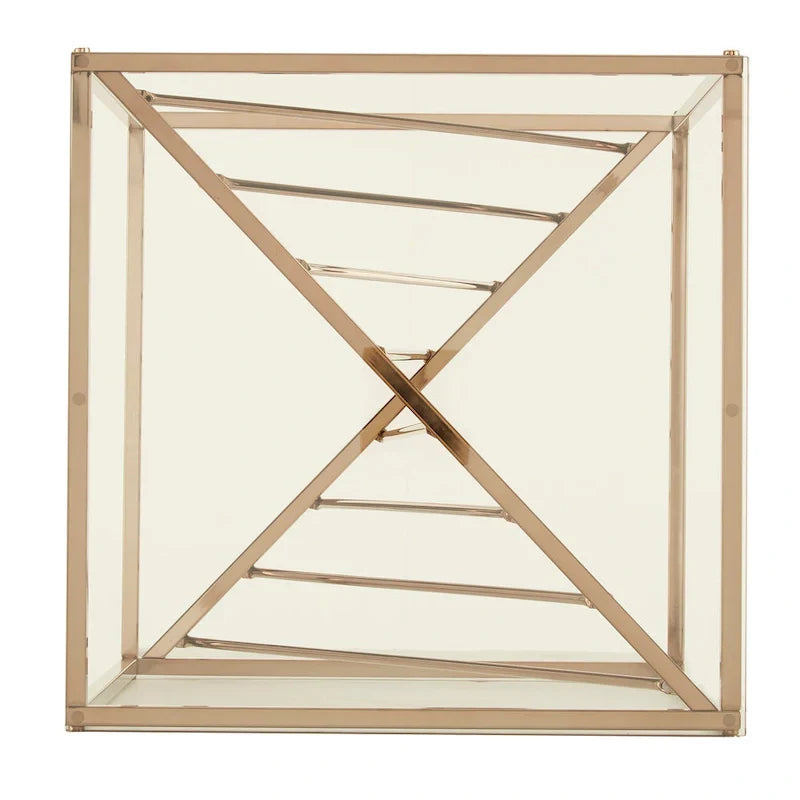 Hannah Square End Tables with Metal and Glass Top by iNSPIRE Q Bold - image 5