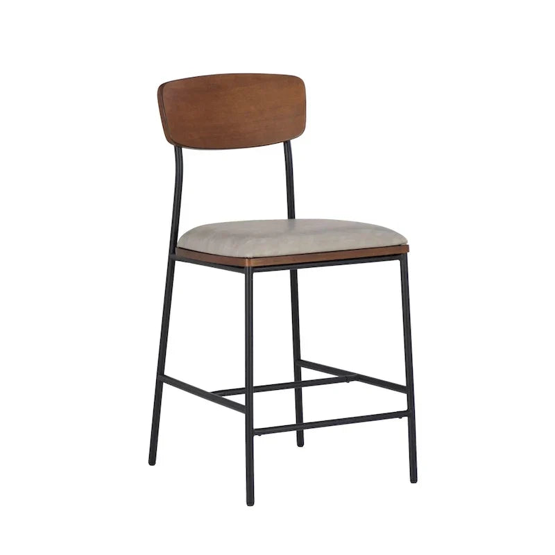 Lowrey 25-Inch Counter Stool with Metal Frame and Faux Leather Upholstery - image 9