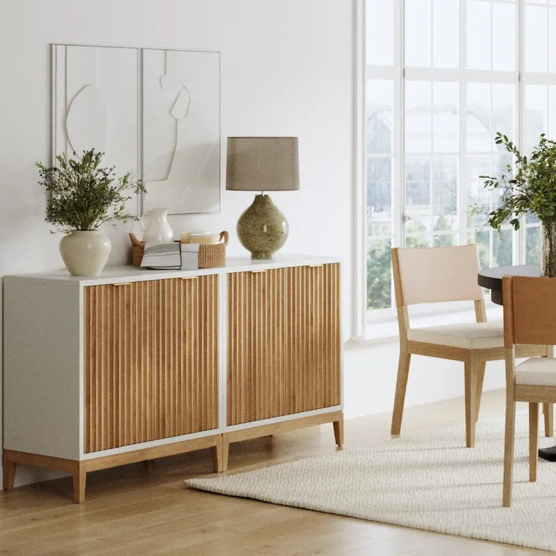Jasper Contemporary Sideboard - Kitchen Storage Cabinet with Elegant Fluted Doors - image 29