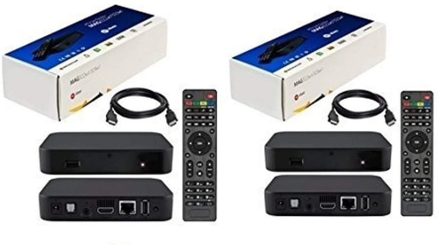 {Package of 2 } IPTV Box + in Built WiFi + HDMI Cable + Remote + Power Adapter - image 1