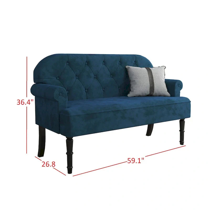 Margherita Upholstered Rolled Arm Loveseat - image 6