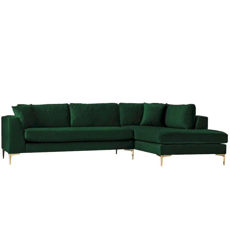 Mae Velvet Corner Sectional Sofa in Mid-Century Modern Style - image 5