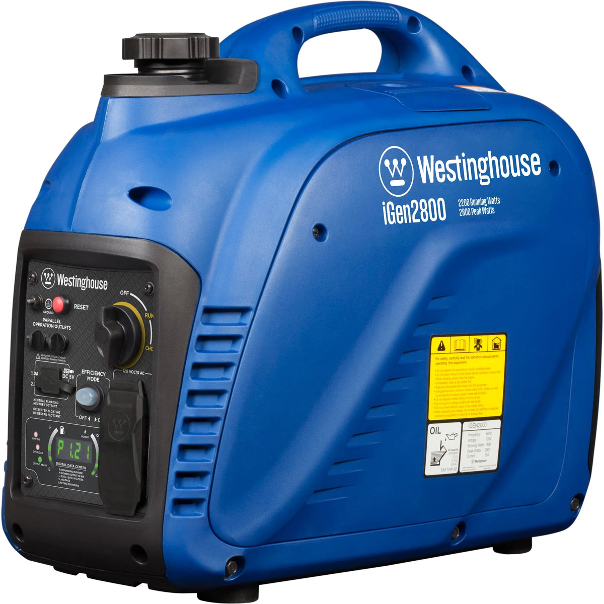 Westinghouse 2800 Peak Watt Super Quiet & Lightweight Portable Inverter Generator, Gas Powered, Parallel Capable, Long Run Time - image 9