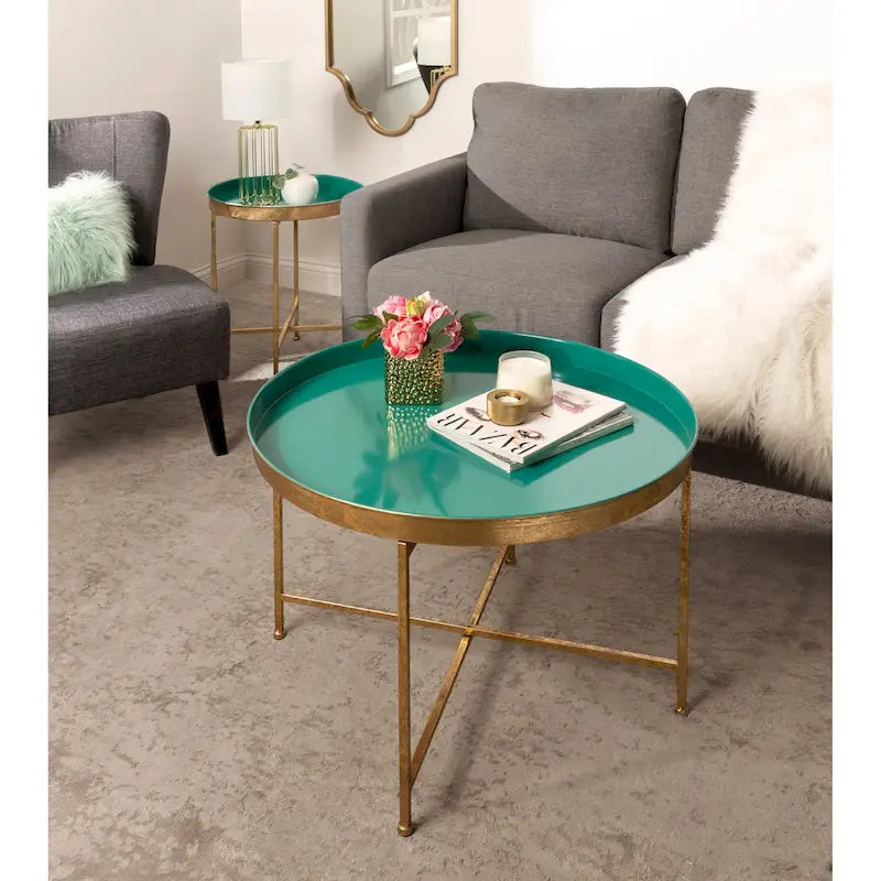 Kate and Laurel Celia 28.25-Inch Round Metal Coffee Table - image 17