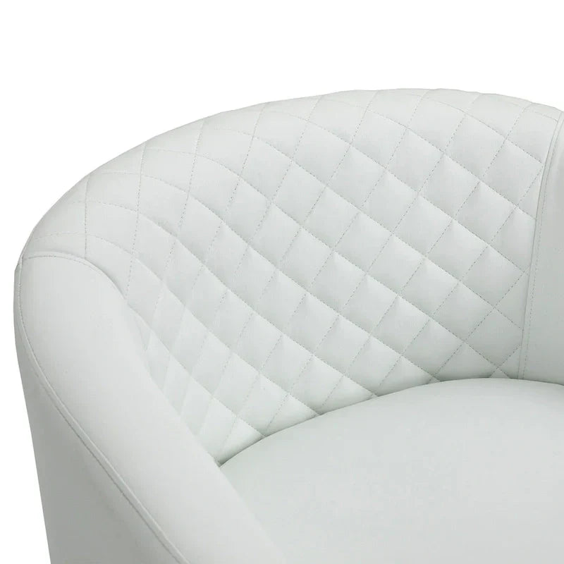 Ethan Barrel Accent Chair in PU Leather with Nailhead Detailing - image 32