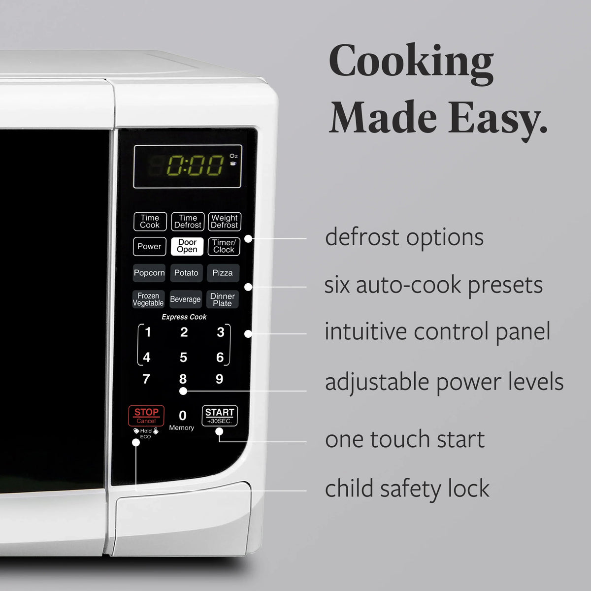 Farberware Countertop Microwave Oven with LED Lighting & Child Lock, 0.7 Cu Ft Black - image 11