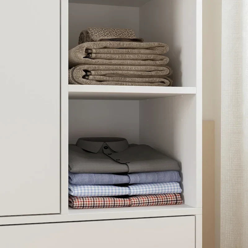 Modern Wardrobe Armoire with Mirror Door Drawers and Shelves - image 16