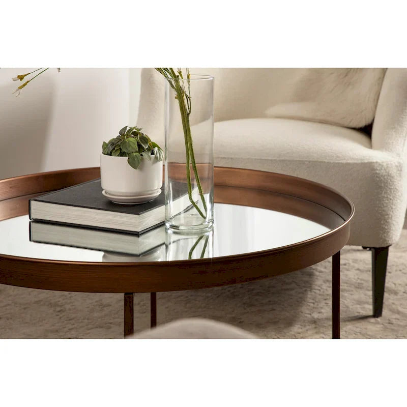 Kate and Laurel Celia 28.25-Inch Round Metal Coffee Table - image 11