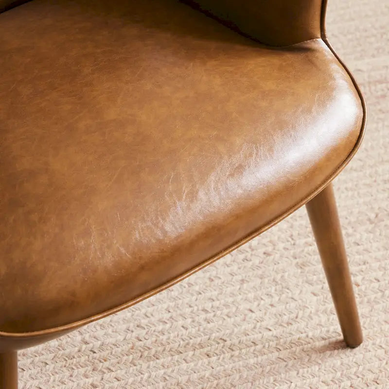 Set of 2 High-Back Tufted Accent Chairs in Cream, Brown, and Taupe - image 34
