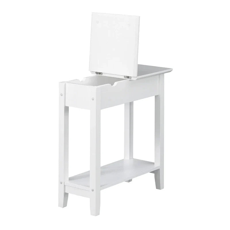 American Heritage Flip Top End Table with Charging Station and Shelf by Convenience Concepts - image 17