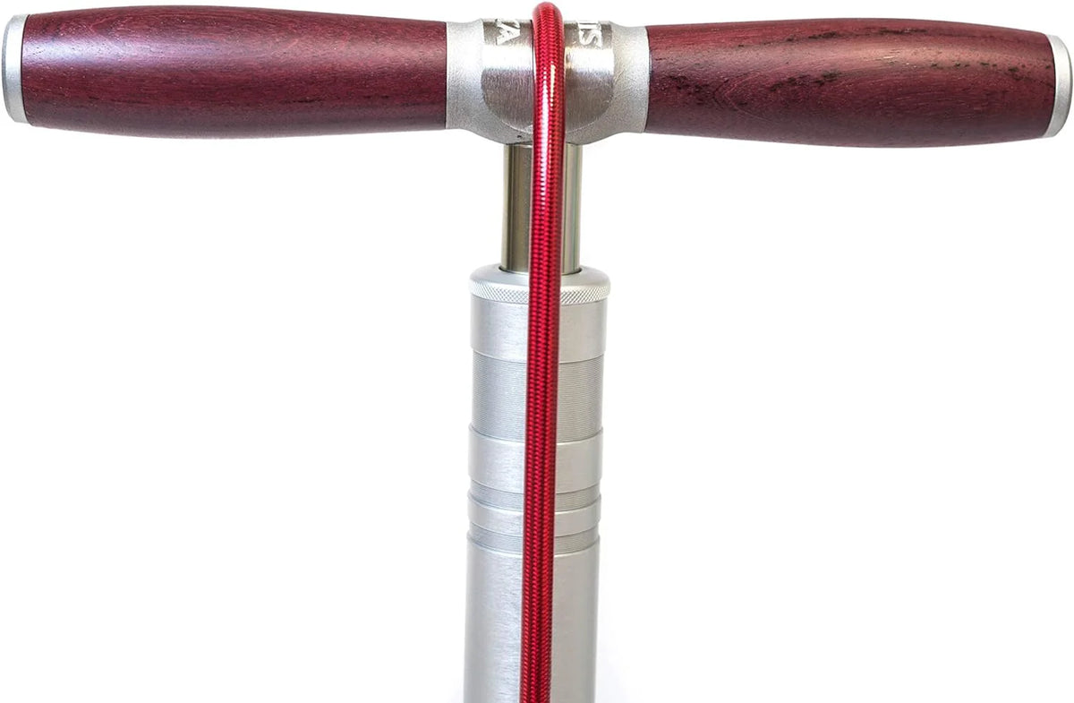 Ultimate Floor Pump / Hiro Edition Chuck / 160psi Gauge / Braided Steel Hose / Rosewood Handle - image 4