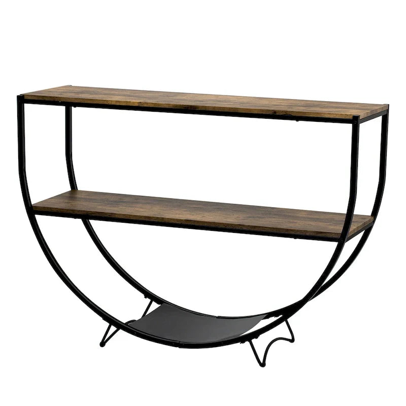 Merax Rustic Industrial Demilune Console Table - image 5