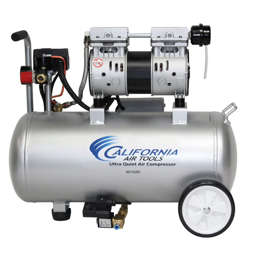 California Air Tools CAT-8010AD 1 HP 8-Gal. Ultra-Quiet and Oil-Free Steel Tank Air Compressor with Auto Drain Valve - image 1