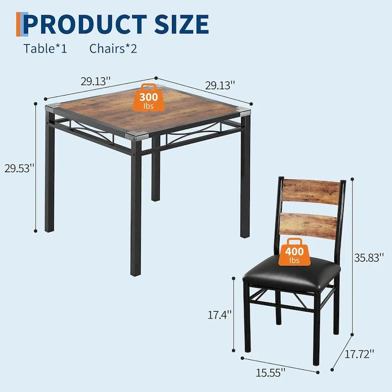 5-Piece Dining Table Set for 4 – Space-Saving Kitchen Set with Upholstered Chairs - image 16