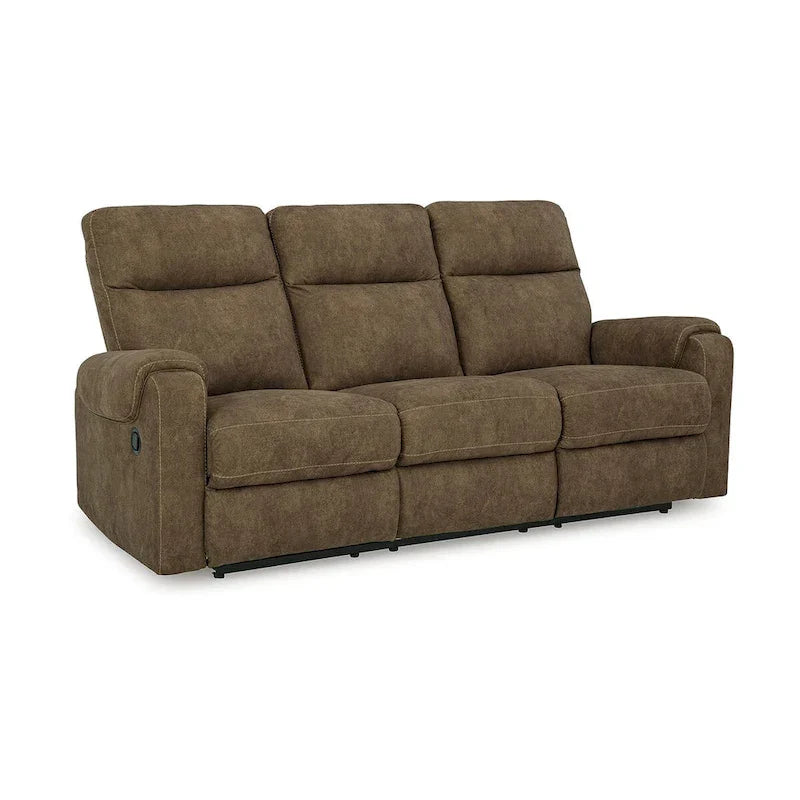 Signature Design by Ashley Edenwold Brown Reclining Sofa - Dimensions: 86" W x 40" D x 40" H - image 2