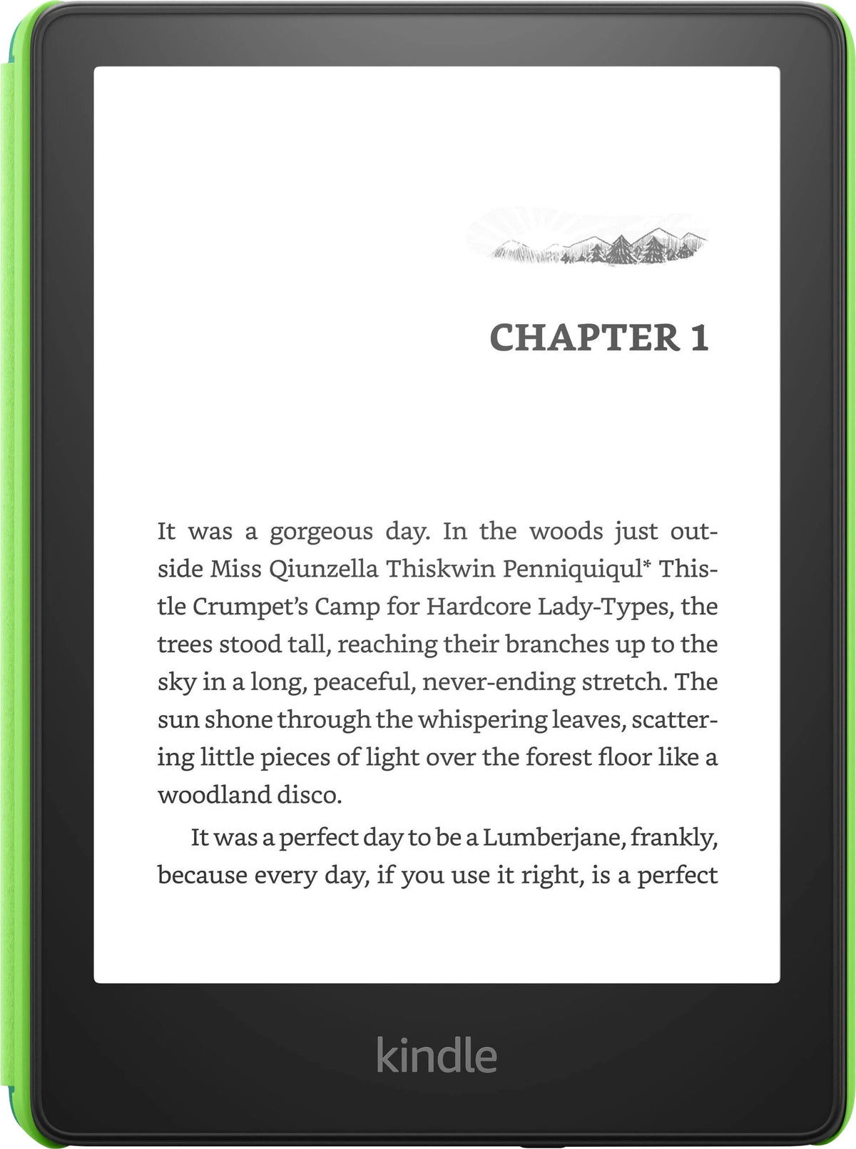 Amazon – Kindle Paperwhite Kids E-Reader 6.8′′ display with kid-friendly cover – 16GB – 2022 – 2023 – Emerald Forest - image 1