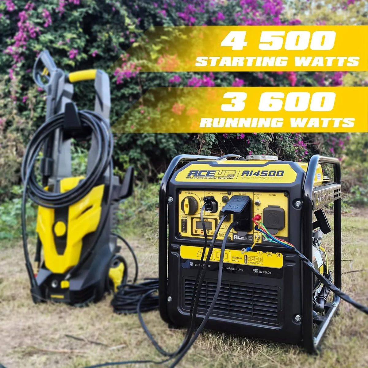 Aceup Energy 4500 Watt Open Frame Inverter Generator, Gas Generator 223CC RV-Ready, 4000W Generator EPA Compliant - image 5