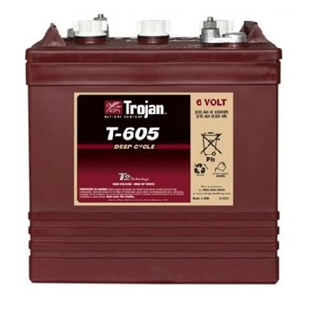 Trojan T-605 6V 210Ah Flooded Lead Acid GC2 Deep Cycle Battery x6 - image 3