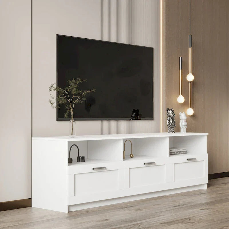 Contemporary 70.87" TV Cabinet with 3 Storage Drawers - Stylish Entertainment Center for Living Room - image 1