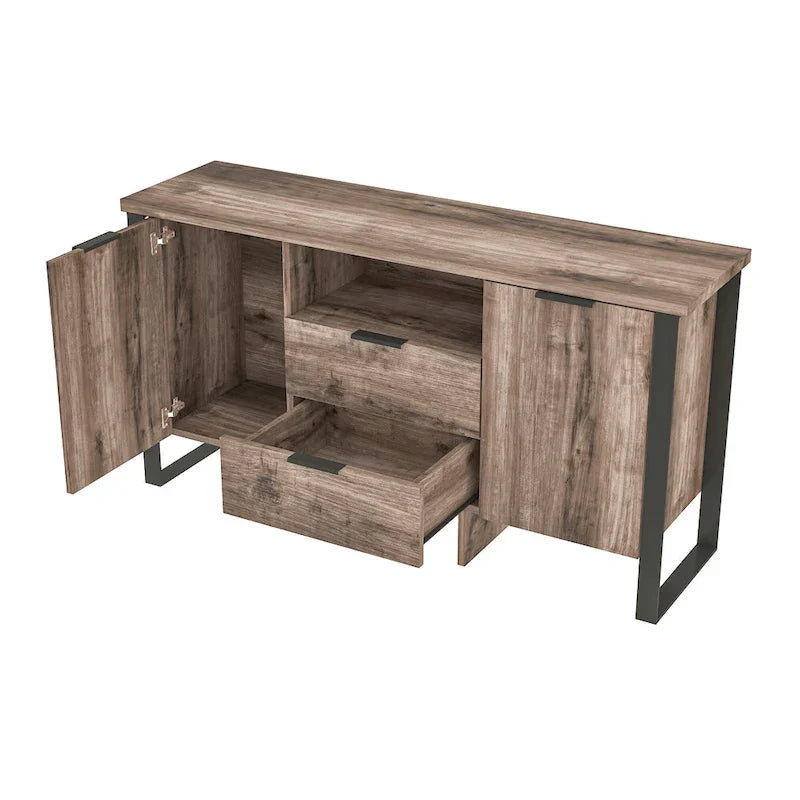 2-Door, 2-Drawer Storage Cabinet and TV Stand - image 5