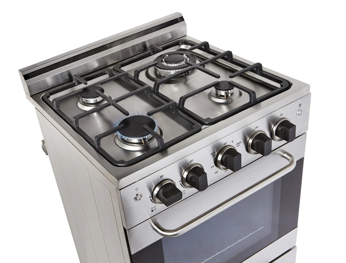 Prestige 20 in. 1.6 cu. ft. Gas Range with Convection Oven and Sealed Burners in Midnight Black - image 18