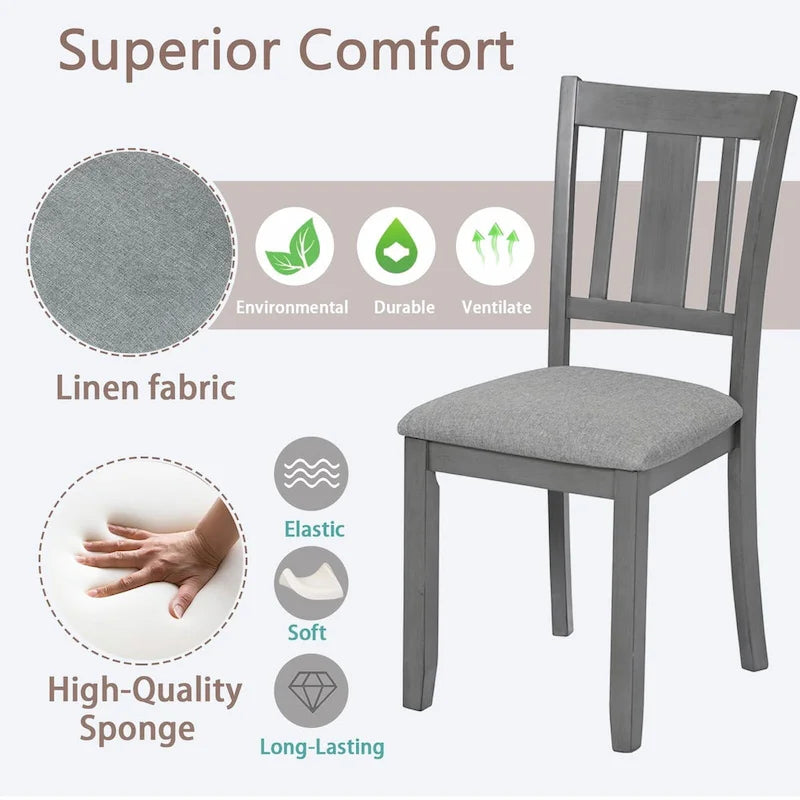 4-Piece Counter Height Dining Chair Set with Cushioned Seats - image 18