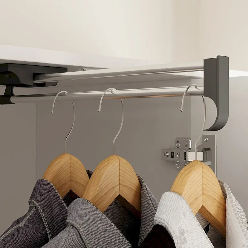 Modern Wardrobe Armoire with Mirror Door Drawers and Shelves - image 14