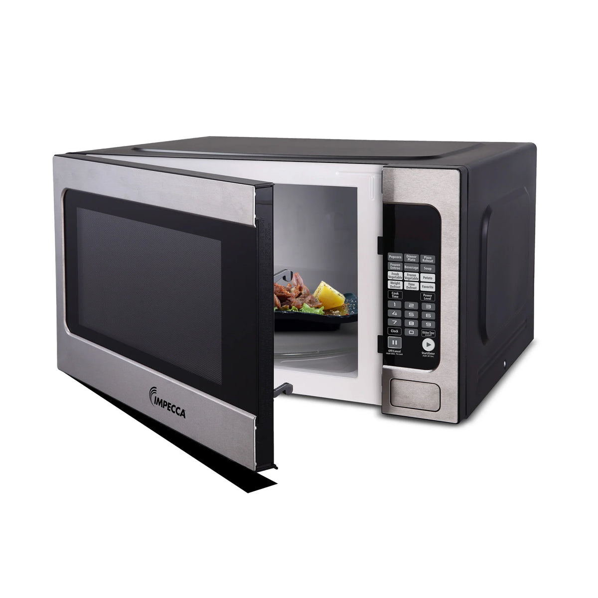 Impecca 2.2 Cubic Foot Microwave, Stainless Steel, 1200 Watts - image 4