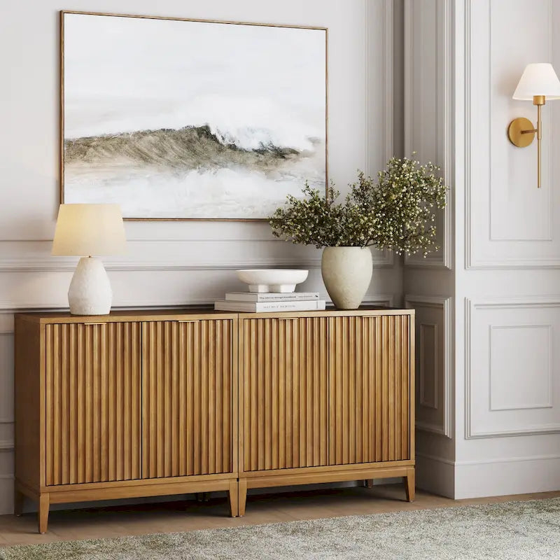 Jasper Contemporary Sideboard - Kitchen Storage Cabinet with Elegant Fluted Doors - image 14
