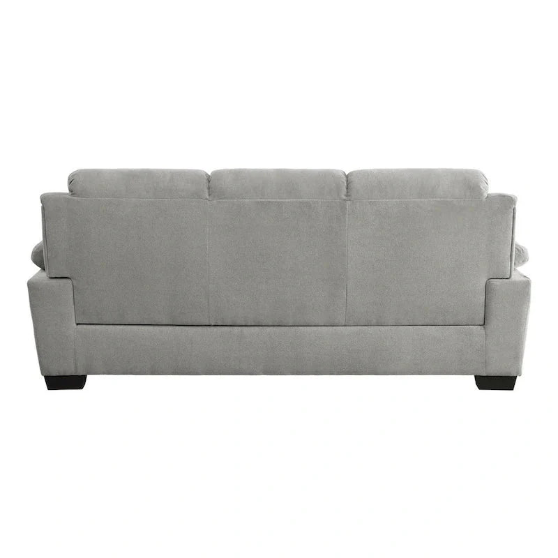 80-Inch Hugh Sofa - Gray Polyester Upholstery, Soft Foam Cushions, Sturdy Solid Wood Frame - image 4