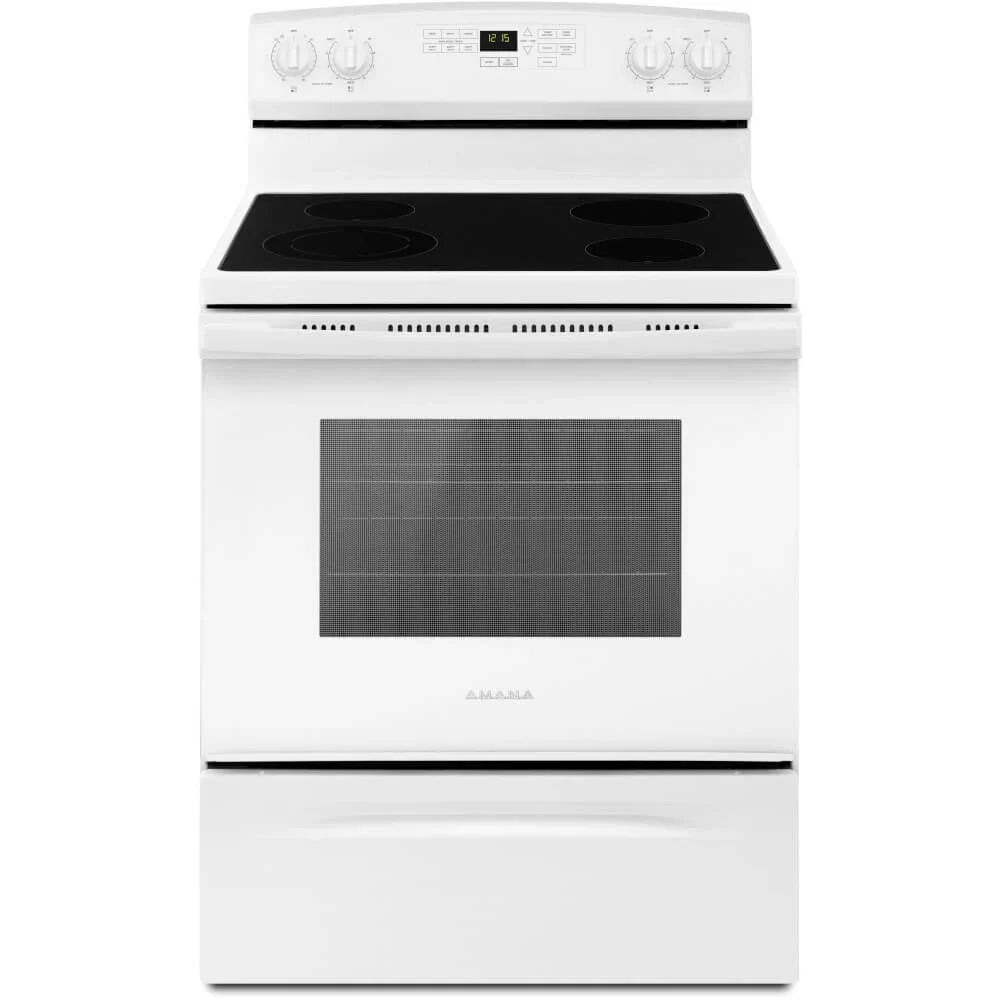 Amana AER6603SFW 4.8 Cu. Ft. White Freestanding Electric Range - image 1