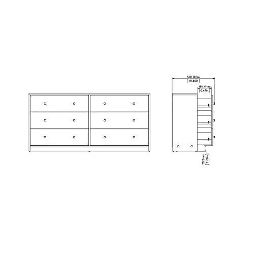 Home Square 3 Piece Bedroom Set with 6-Drawer Double Dresser - image 2