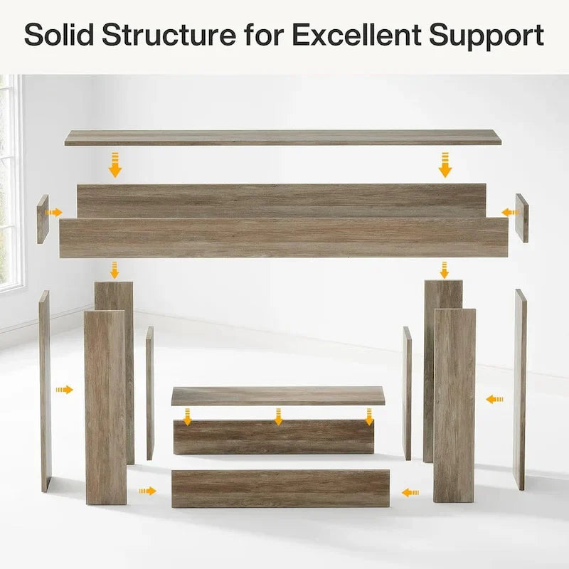 Rustic 2-Tier Entryway Table for Living Room, Hallway, and Foyer - image 16