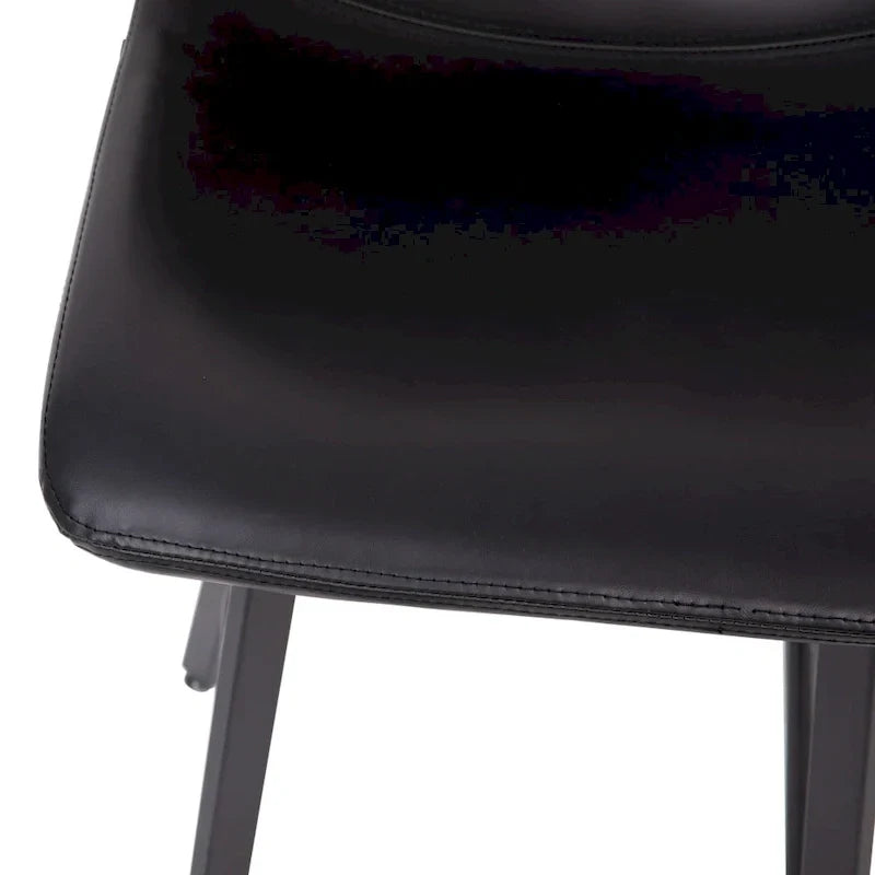 Pair of Armless Upholstered Metal Counter Stools - image 12